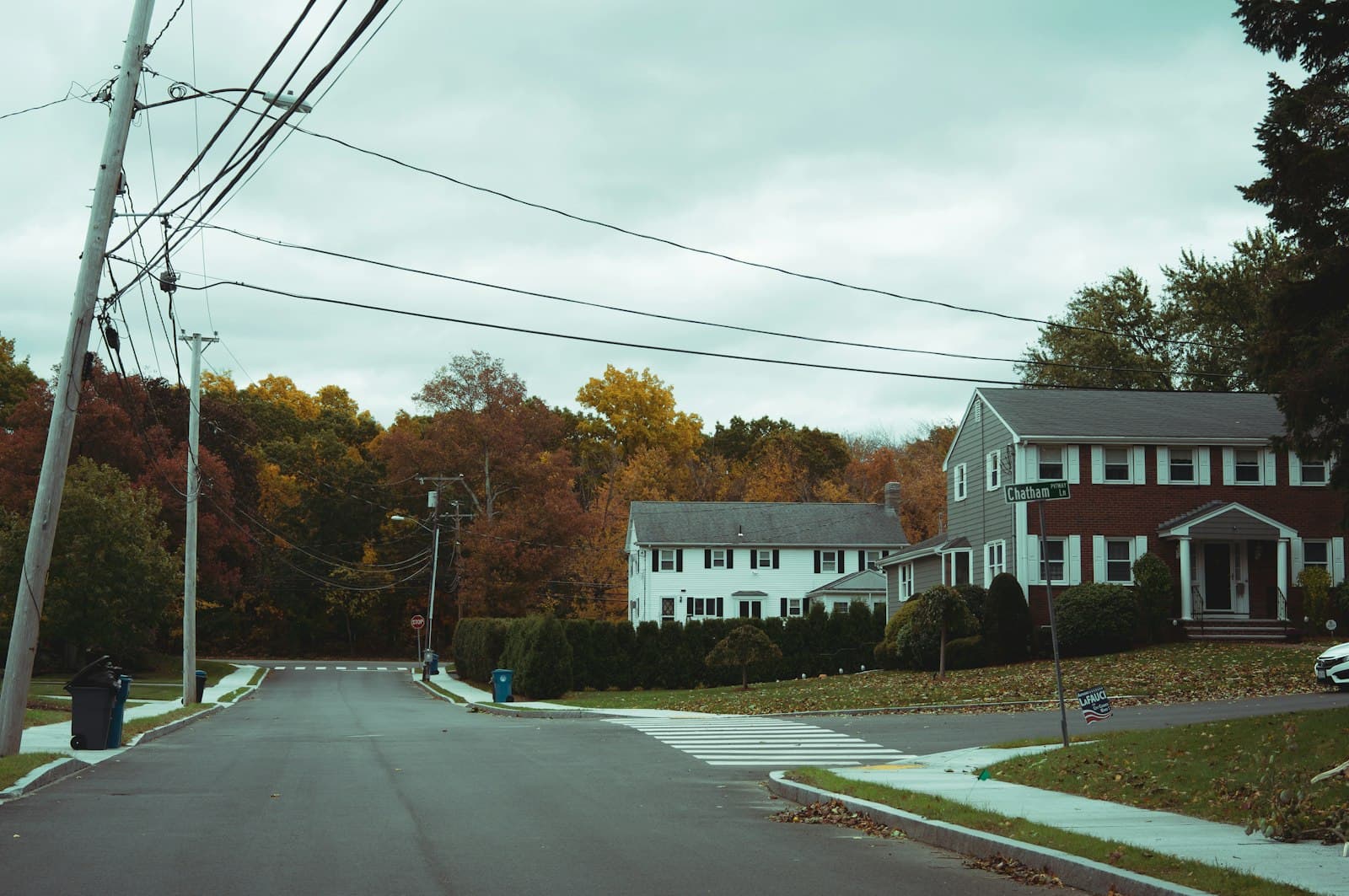 Suburban house that a family moved to from New York City